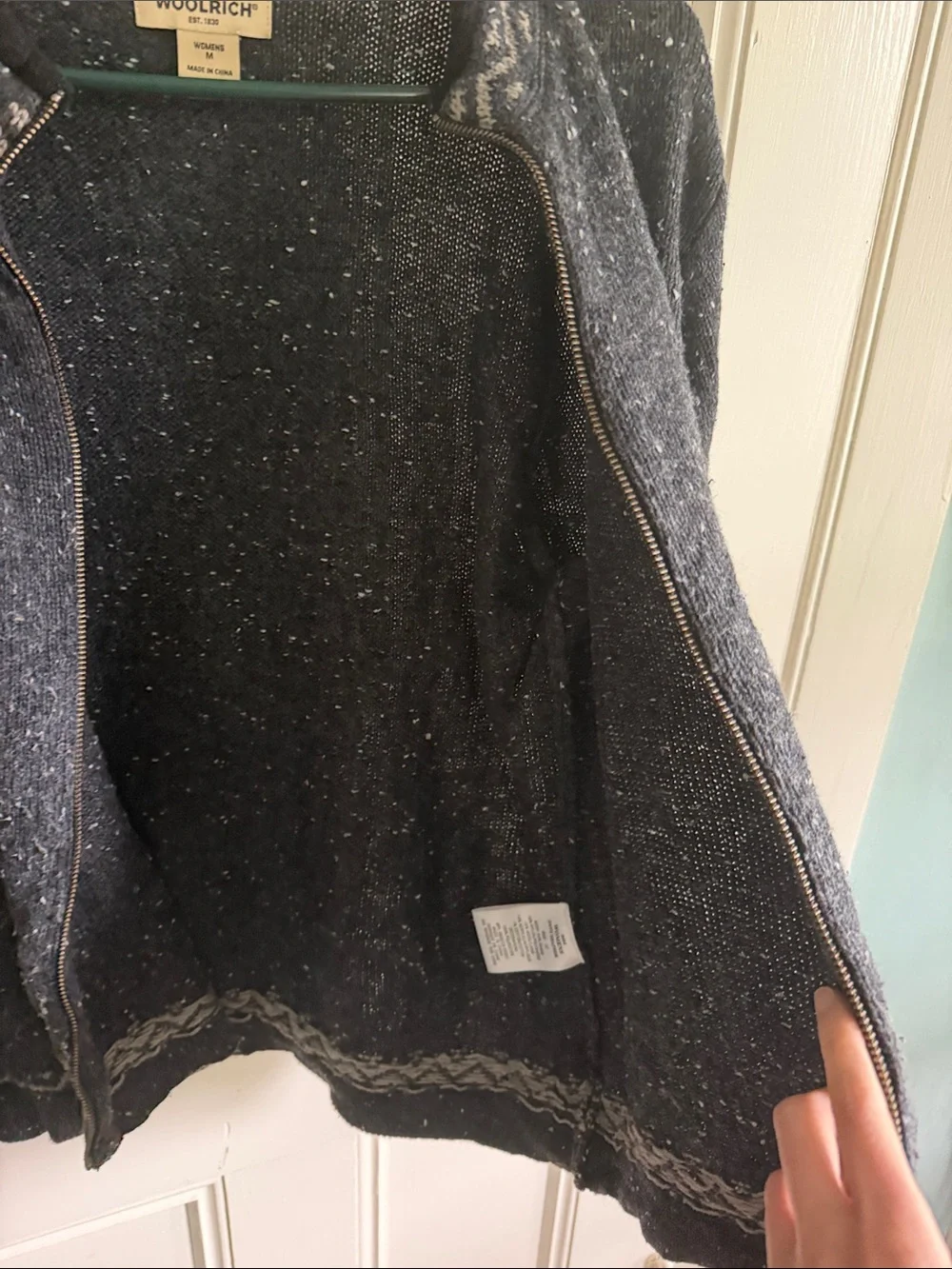 Woolrich Dark Charcoal Half-Zip Turtleneck Sweater